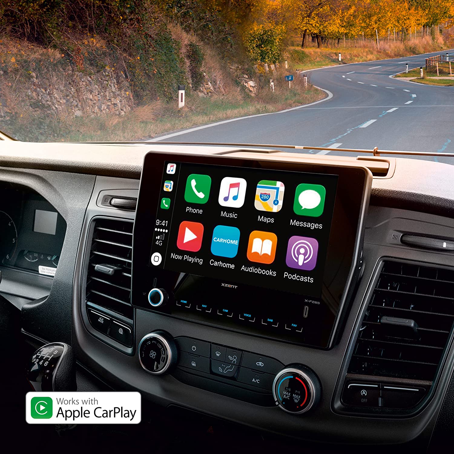 XZENT XF285 Autoradio, Navigation für Ford Transit Reisemobil